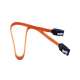 Cablu Compatibil cu SATA DREPT-UNGHI 90 grade cu fixare - 31cm - Rosu