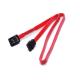 Cablu Compatibil cu SATA DREPT-UNGHI 90 grade cu fixare - 31cm - Rosu