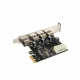 Placă de Expansiune Compatibila cu PCI Express către USB 3.0 (4 porturi)