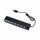 7 Ports USB 2.0 HUB - Black