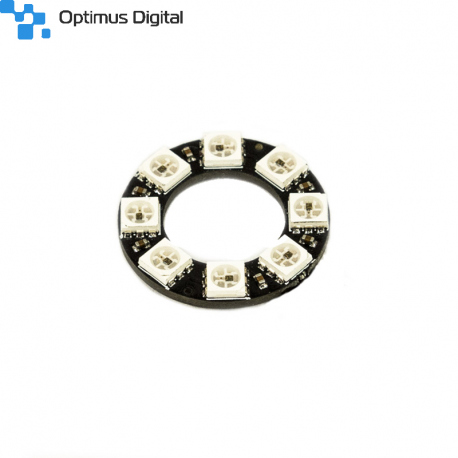 LED Ring with 8 Addressable WS2812 RGB LEDs