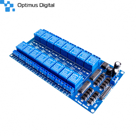 Modul cu 16 Relee si Buck Converter LM2576 (Alimentat cu 12 V)