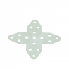 Metalic Cross Plate blunt-ended 35x35 mm