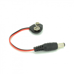 9 V Battery Connector with DC Jack