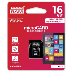 microSDHC 16GB GoodRam class 10 UHS-I