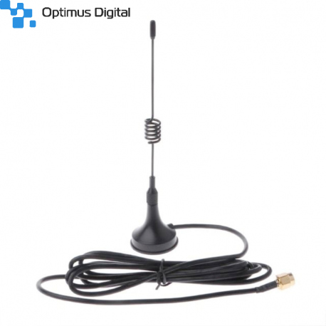 Antenă de 433 MHz cu Câștig de 5 dBi și Cablu de 1 m