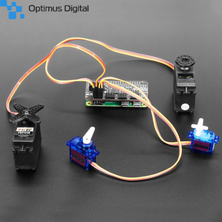 Shield Adafruit cu 16 Canale PWM Servo Bonnet pentru Raspberry Pi