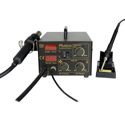 Plusivo Hot Air Digital Soldering Station with Soldering Gun Included
