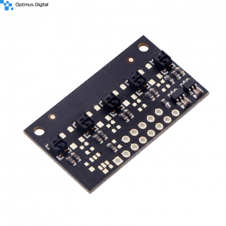 QTRX-MD-05A Reflectance Sensor Array: 5-Channel, 8mm Pitch, Analog Output, Low Current