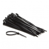 Set Benzi Negre de Nylon 4.6 x 200 mm pentru Prindere Cabluri (100 buc)