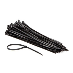 Nylon Cable Tie Set - 4.8x300 mm - Black (100 pcs)