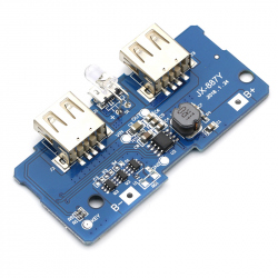 DC-DC Boost Module with microUSB Input, Charging Function for Li-Ion Batteries and USB Outputs