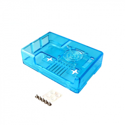 Transparent Case for Raspberry Pi 3 Model B+ Blue