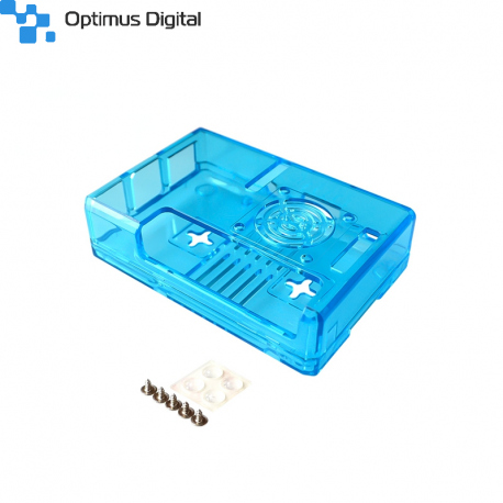 Transparent Case for Raspberry Pi 3 Model B+ Blue