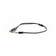 3.5 mm Audio Splitter Cable, 10 cm, Black, Metal Connectors