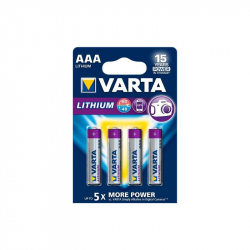 4 x Baterie Litiu VARTA L92 R03 AAA