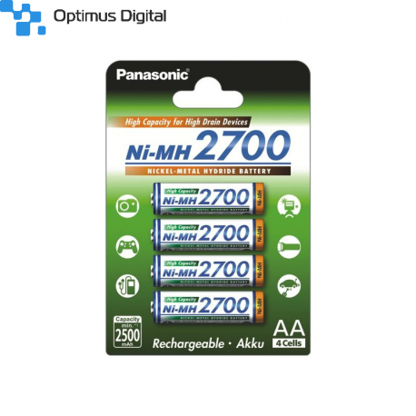Pack of 4 2700 mAh Panasonic NiMH battery