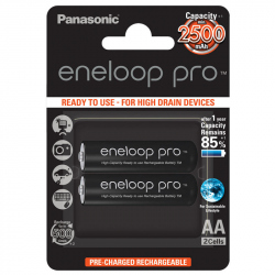 2 x Acumulator R6 Panasonic Eneloop Pro BK-3HCDE/2BE