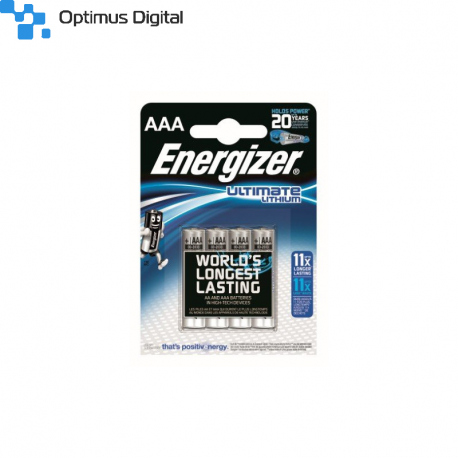 Pack of 4 R03 Energizer Ultimate L92 AAA Lithium Battery