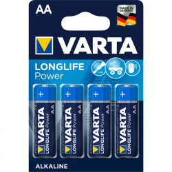 Pack of 4 LR6 Varta Longlife Power Battery