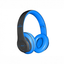 Casti Radio/MP3/TF/mic compatibile cu Bluetooth P15 Albastre