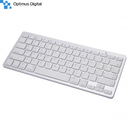 White Keyboard Compatible with Bluetooth