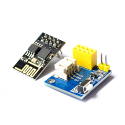 Placă Adaptoare pentru a Controla LED-uri RGB WS2812 cu Module ESP-01 și ESP-01S cu Alimentare de la Acumulator Li-Ion