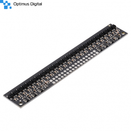 QTRX-HD-25RC Reflectance Sensor Array: 25-Channel, 4mm Pitch, RC Output, Low Current