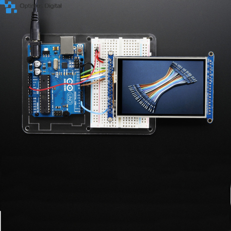 3.5" TFT 320x480 + Touchscreen Breakout Board w/ MicroSD Socket