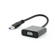 USB3 to VGA video adapter, black, blister