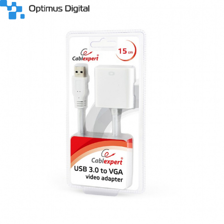 Adaptor Video USB3 la VGA, Alb