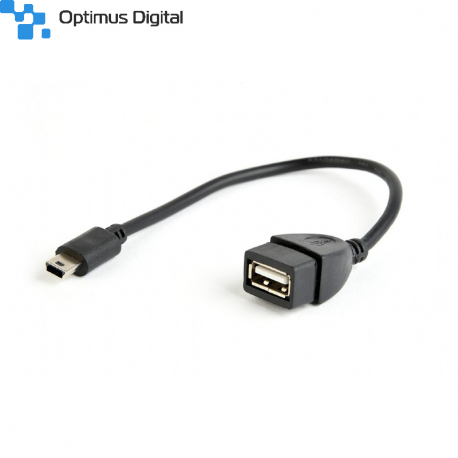 Cablu USB OTG AF la Mini-BM, 0.15 m