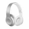Căști Stereo Bluetooth "Milano", Alb-Argintiu