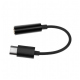 USB Type-C Plug to Stereo 3.5 mm Audio Adapter Cable, Black