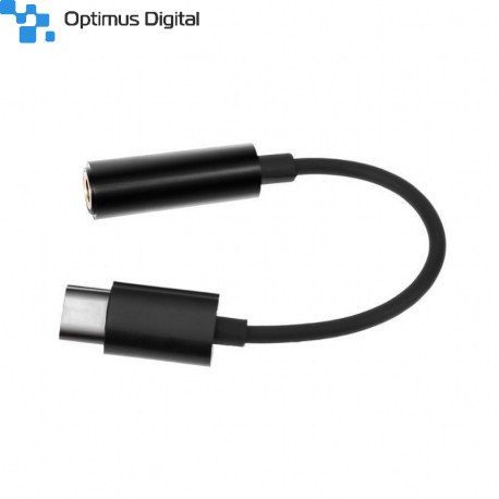 USB Type-C Plug to Stereo 3.5 mm Audio Adapter Cable, Black