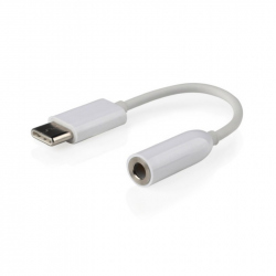 USB Type-C Plug to Stereo 3.5 mm Audio Adapter Cable, White