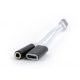 Cablu Audio Adaptor Negru USB Tip-C la Stereo 3.5 mm + Extra Mufă de Alimentare