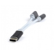 Cablu Audio Adaptor Negru USB Tip-C la Stereo 3.5 mm + Extra Mufă de Alimentare