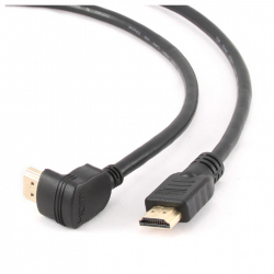 Cablu Compatibil cu HDMI Mufă Tată la Tată Unghi Drept, 19 Pini Aurii