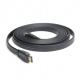 Cablu Negru Plat Compatibil cu HDMI Tată-Tată, 3 m