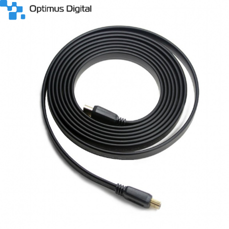HDMI Male-Male Flat Cable, 1.8 m, Black Color