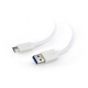 USB 3.0 AM to Type-C Cable (AM/CM), 1 m, White