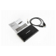 USB 3.0 2.5'' Enclosure, Brushed Aluminum, Black