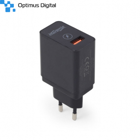 Încărcător Rapid Negru USB QC3.0
