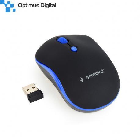 Wireless Optical Mouse, Black/Blue