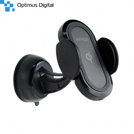 Car smartphone holder with detachable fast wireless QI charger