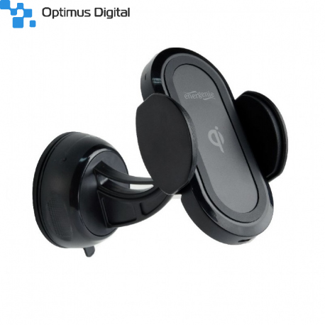 Suport Auto pentru Smartphone, cu Încărcător Wireless QI Detașabil