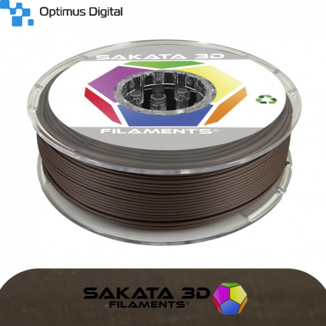 Filament PLA Sakata 3D 1.75mm 450 g - cu Insertii de Lemn Inchis