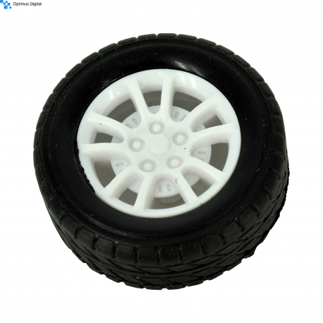 30 mm Wheel with Rubber for 2 mm Shaft