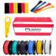 Plusivo Silicone Wire Kit (22AWG, 6 colors, 7m each)
